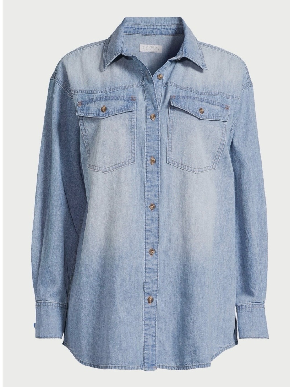 Sofia by Sofia Vergara XXXL (22) Oversized Boyfriend Long Sleeve Shirt NWT